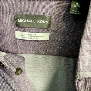 Michael Kors slim fit buttoned down dress shirt.